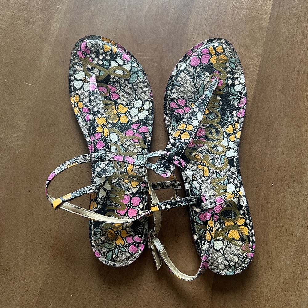 Sam Edelman sandals floral size 9.
